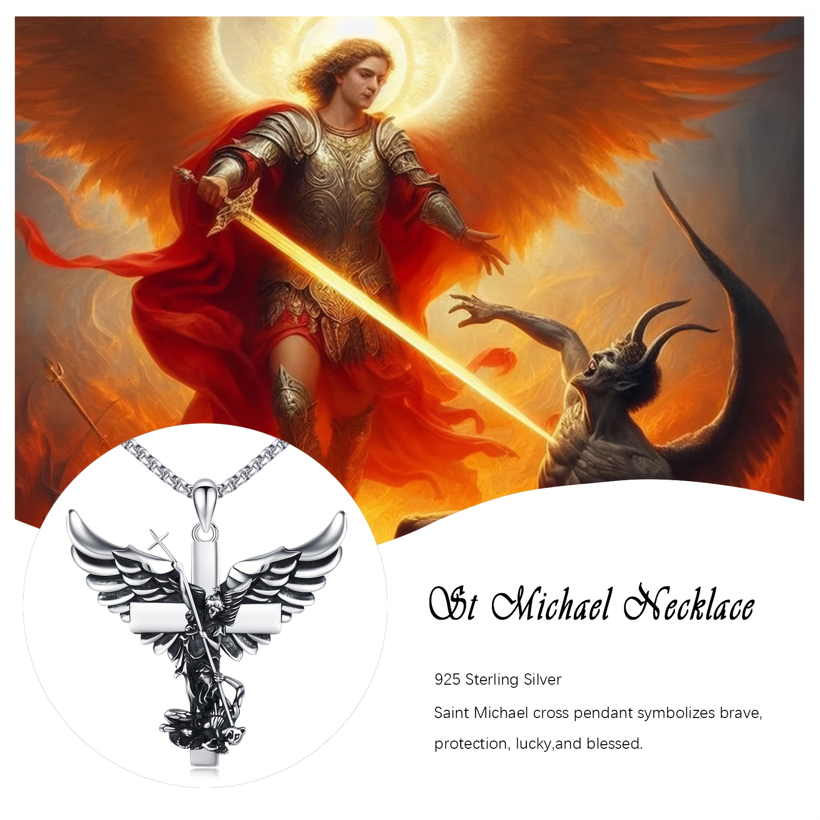 Fashionable St Michael Necklace