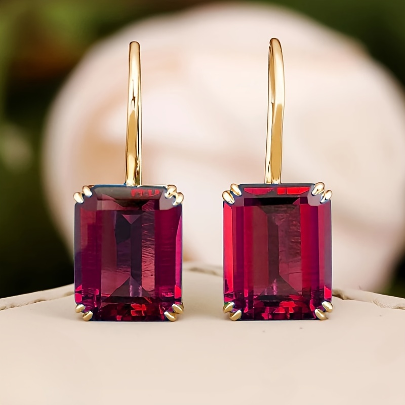Green/red/ Ear Hook Zirconia Earrings Easy Elegant Jewelry Ornaments