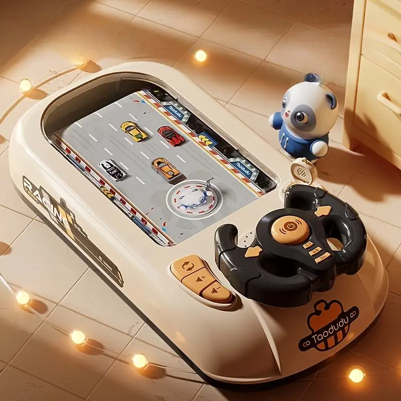 racing adventure car steering wheel toy for kids musical driving game interactive simulation toy details 3