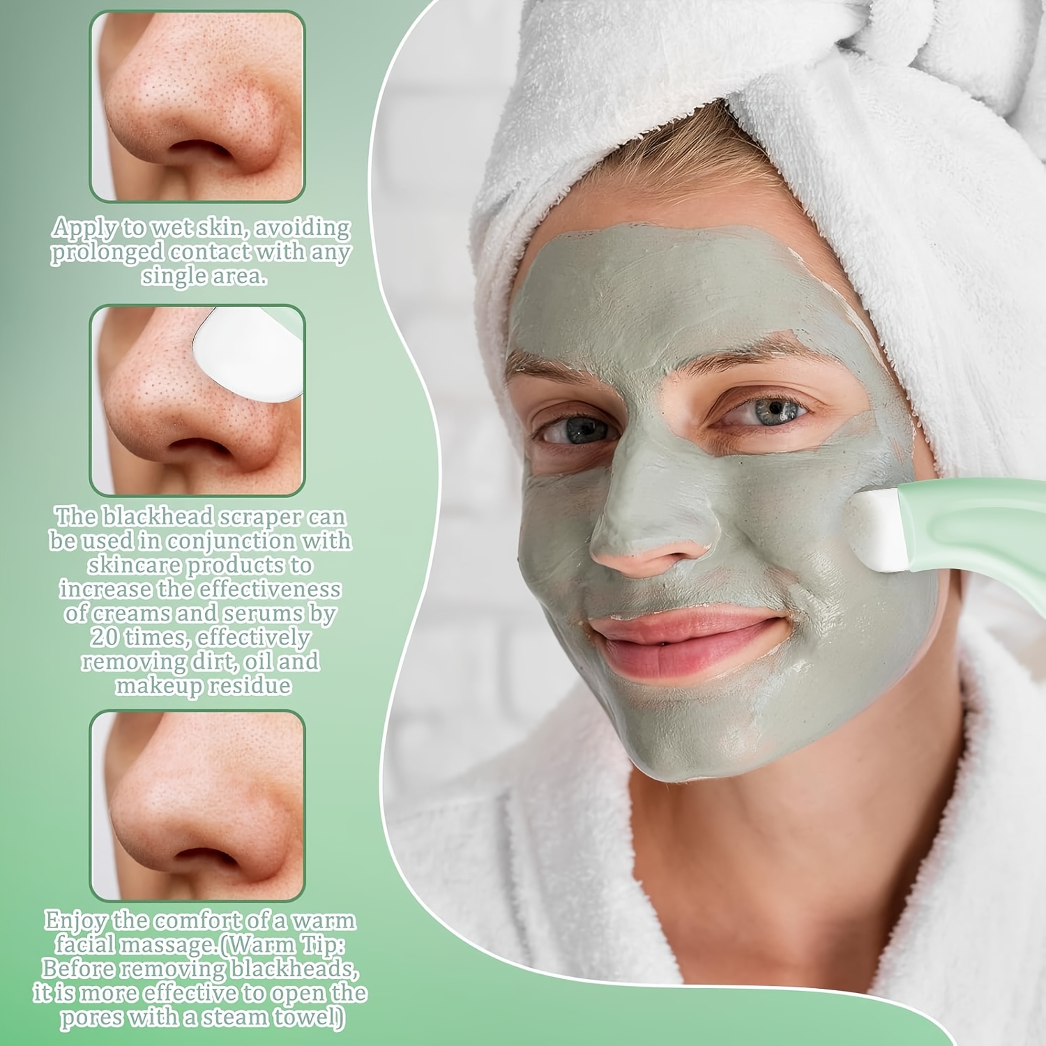 1pc Outil anti-points noirs | Grattoir facial en acier inoxydable pour nettoyage en profondeur, Spatule nettoyante pour le visage, Dissolvant de points noirs du nez, Outil de soin de la peau pour hommes et femmes, Outil facial pour un nettoyage en profondeur, Marque: ZUNPIN