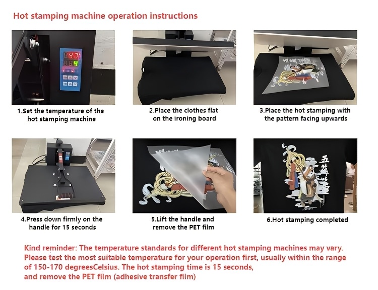 customizable white ink hot stamping for diy workwear t shirts ke style no power needed   order per       details 7