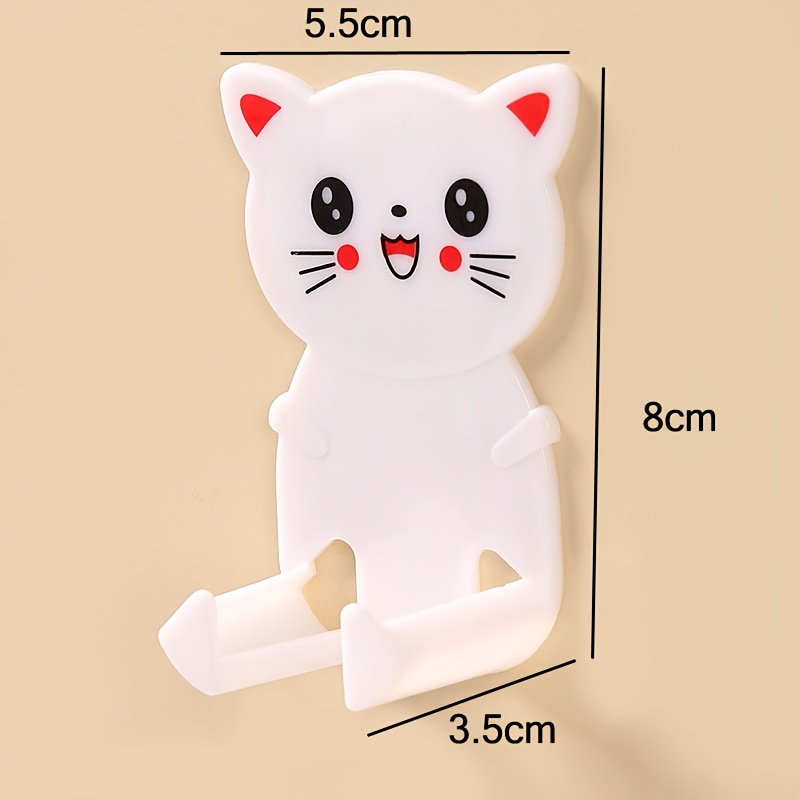 5pcs Cartoon Plug Hook Adhesive Hooks for Cable Management