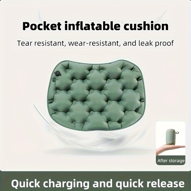 TEMU A Set Of Inflatable Seat Cushions, Outdoor Portable Folding Moisture-proof Cushions, Travel, Camping, Hiking, Concert Seat Cushions And Bottom