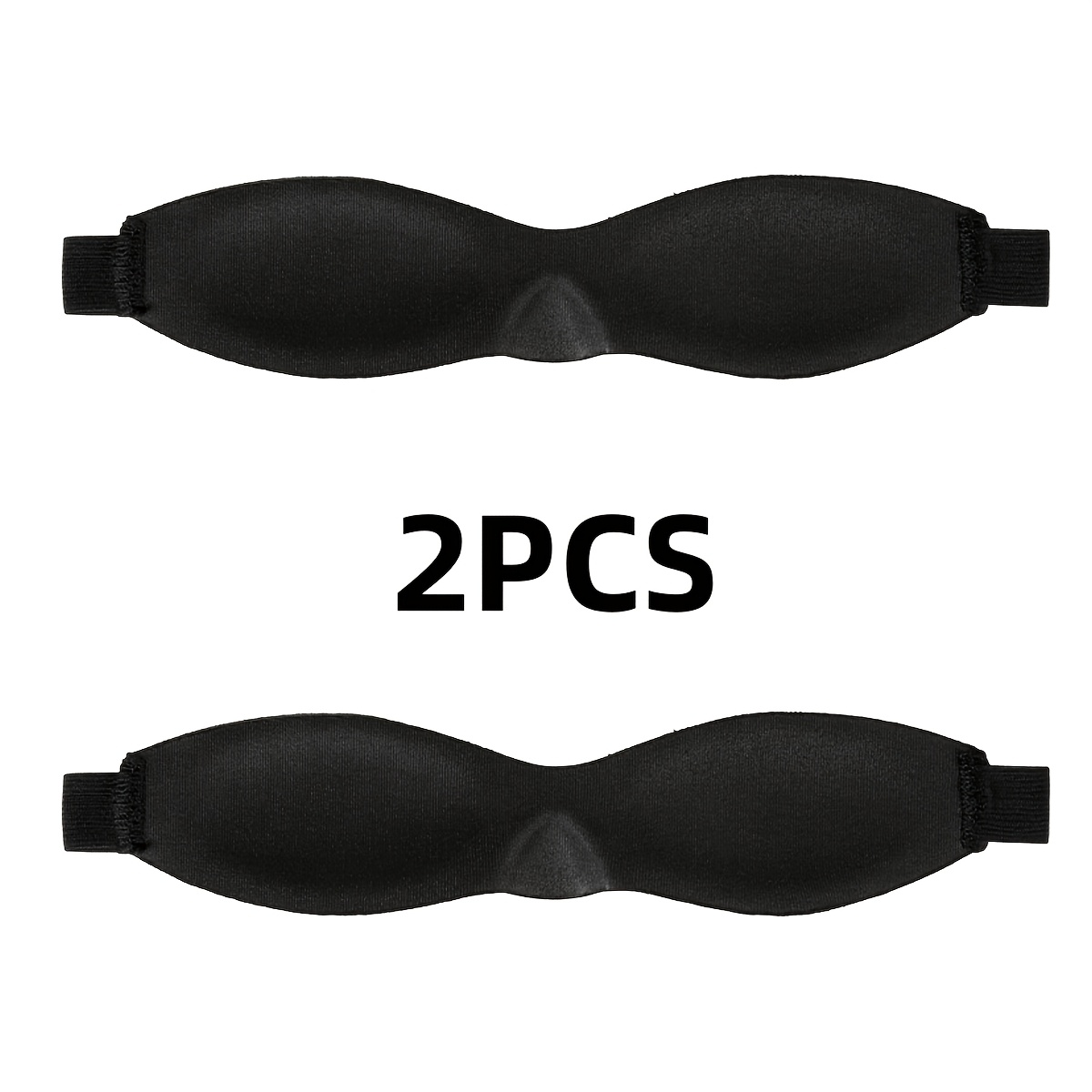 TEMU 2pcs Set Fashionable Unisex 3d Slim Fit Sleep Mask, Comfortable For Sleep, Full Blackout, Non-transparent, Soft And Skin-friendly Material,
