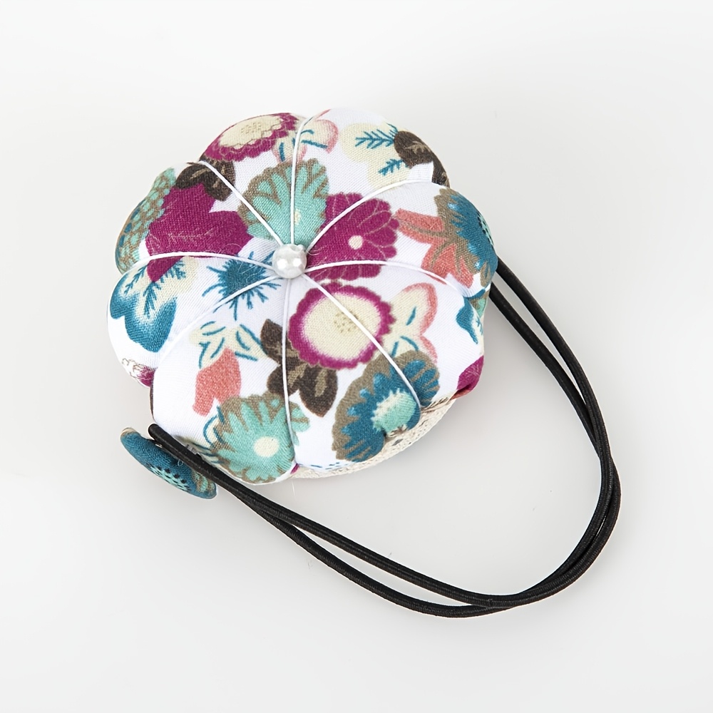 TEMU 1pc Color Pumpkin Needle Cushion Sewing Machine Winding Portable Needle Insert Wrist Needle Cushion Worn
