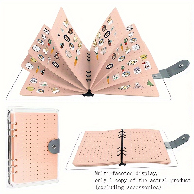 

Enamel Pin Collection Display Book - Portable Brooch Organizer With Holes For Collectors, Storage Solution, Jewelry Rolls