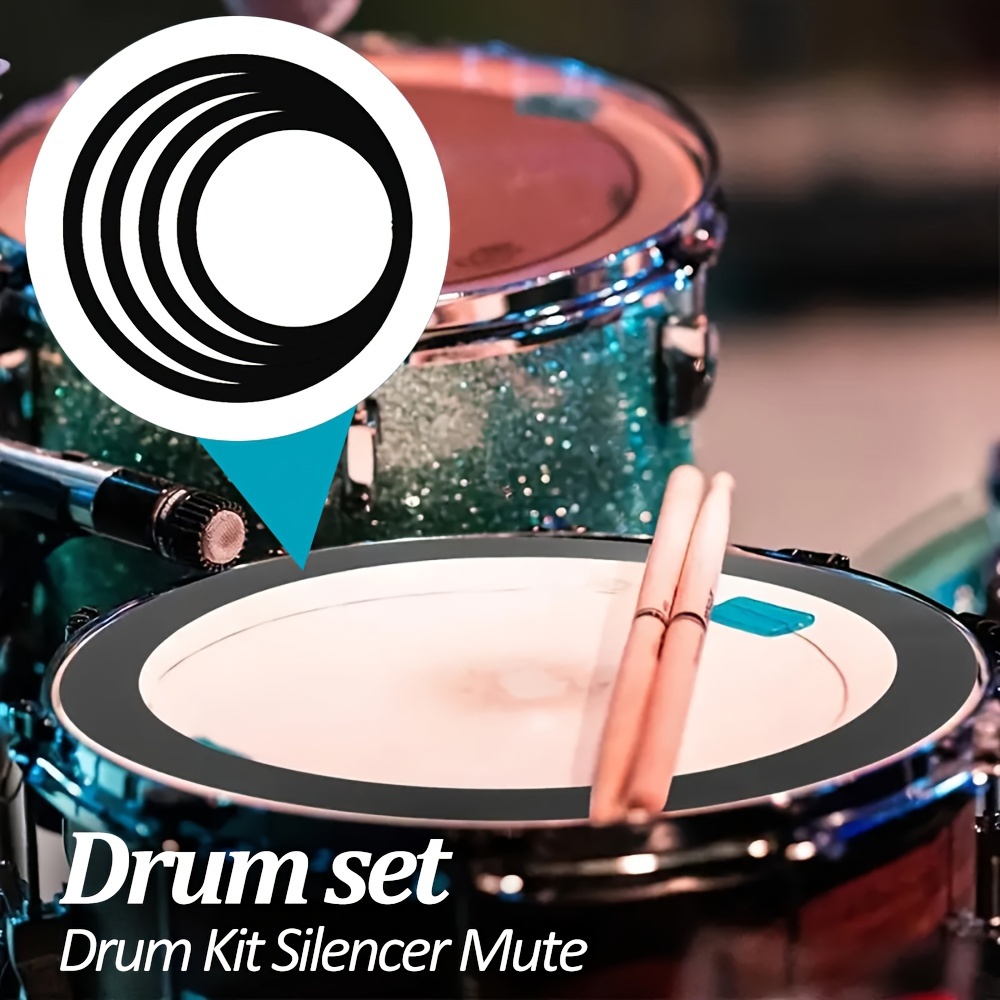 

Drum Kit Mute Practice Snare Pad Pads Dampeners Simple Accessory Home Delicate Percussion Silent Useful Off