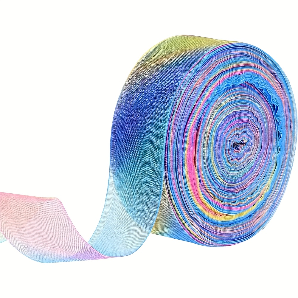 1 Roll 1 Inch Wide Sheer Organza Satin Ribbon - 1 Roll () Chiffon Ribbon Suitable For Gift Wrapping, Wedding Bouquets, Party Decorations, Wedding Ribbon, Decorative Ribbon