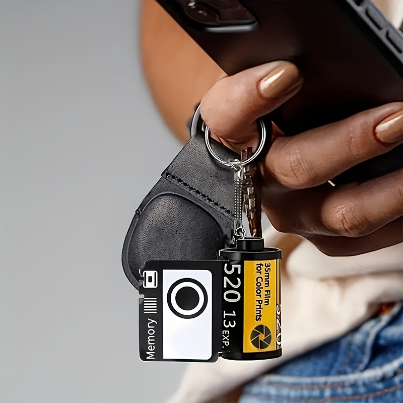 Keychain Diy Photo Camera Roll Keychain Customizable Film Keychain