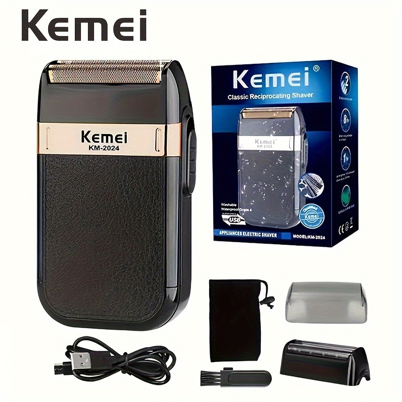 

Kemei 2024 Men's Electric Shaver Usb Rechargeable Long Battery Life Perfect Gift For Men