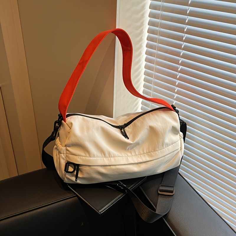 TEMU Fitness Bag, Casual Versatile Crossbody Bag Solid Color Large Capacity Shoulder Bag