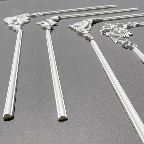 white pu line french wall frame line background wall imitation gypsum line european style sofa background wall frame decorative strip wall decoration line polyurethane