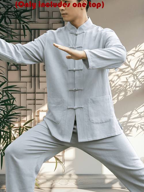 spring and autumn new mens nese style coat and tang style pan shirt retro tai clothing zen clothing practice clothing 5 colors from