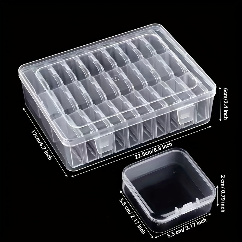 60 small boxes 2 large boxes set of 2 transparent plastic storage containers   beads jewelry crafts durable   ideal gift for yourself or jewelry box Product details 3