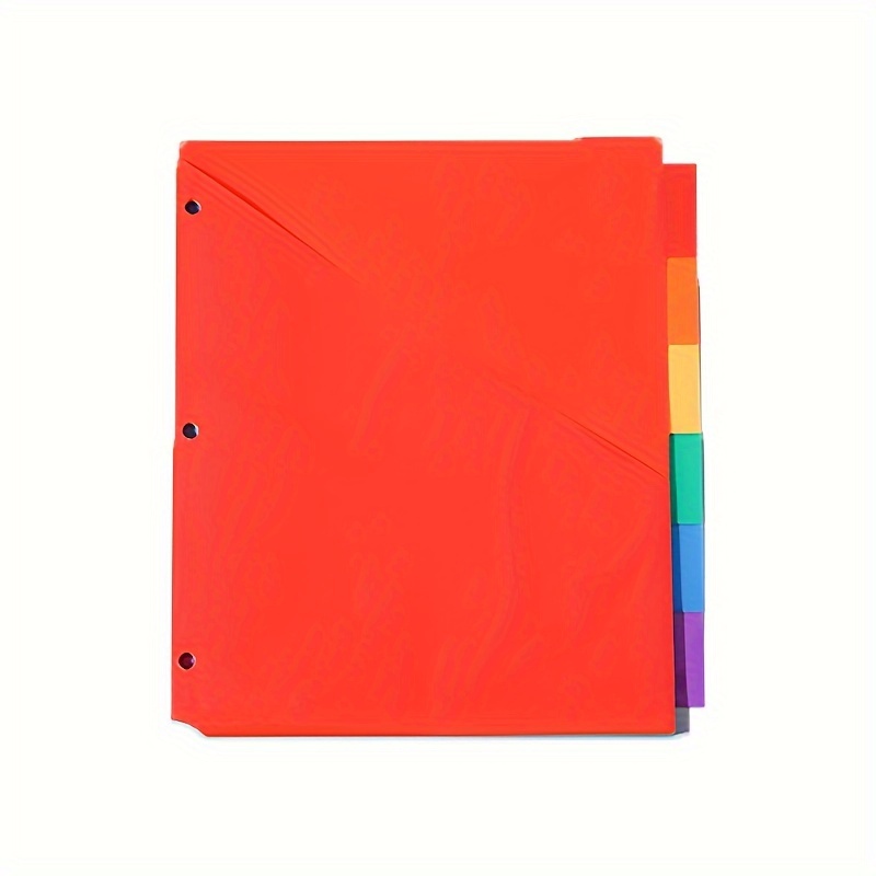 5 Tab Dividers for 3 Ring Binder: Smooth *, Big Tabs &amp; * Plastic Material