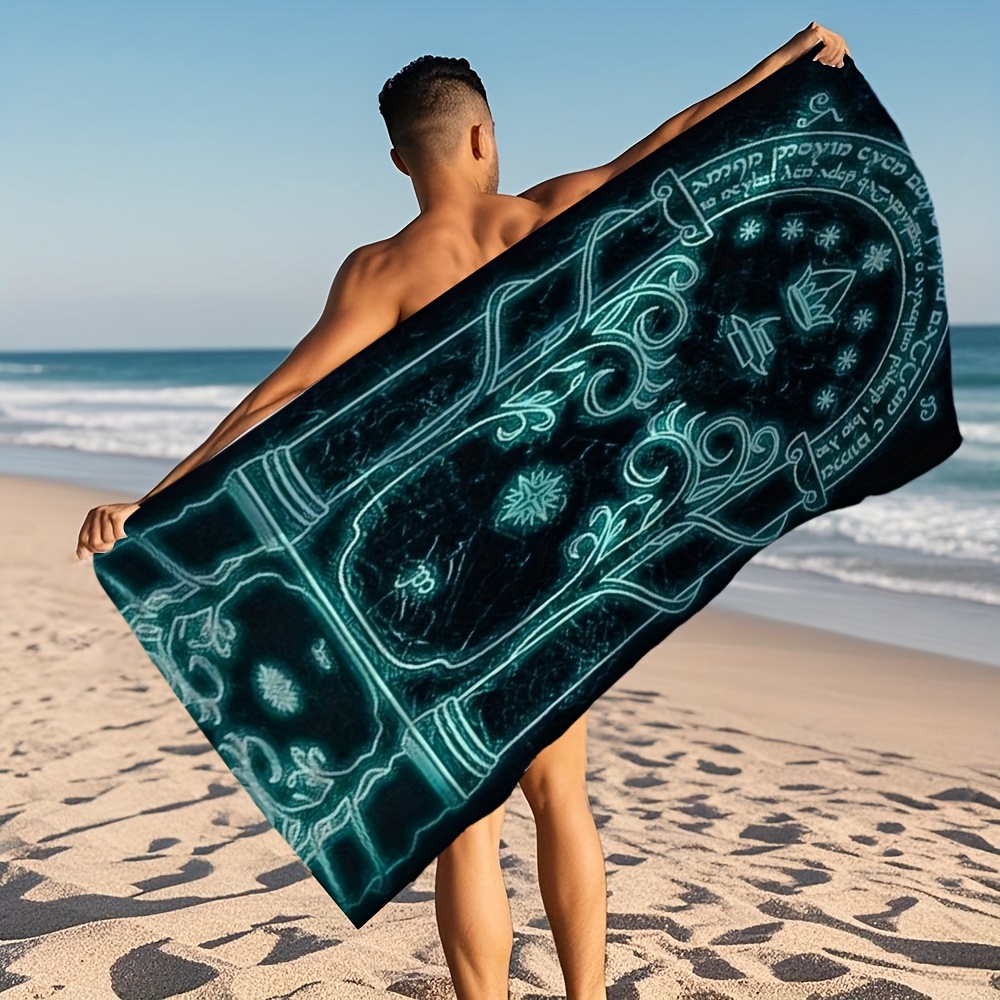 TEMU 1 , Bros. autorizado, toallas de playa temáticas de de los Anillos, de poliéster, diseñadas de forma , cálidas y portátiles, elegantes e