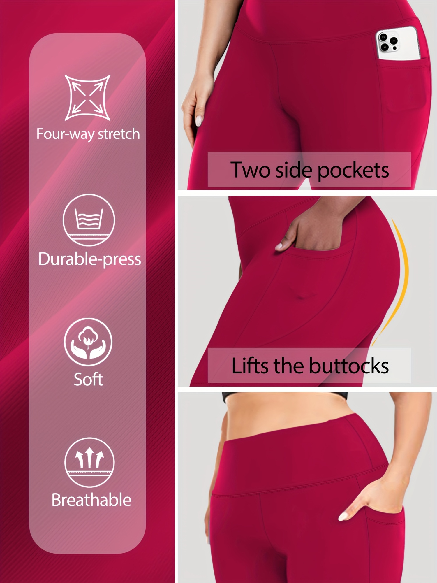 Plus Size - Women'S Plus Size High Waist Crescent Pocketed Shorts - Stretchy, Comfort Fit, Casual Summer Style with Plump Design, Breathable Fabric for Everyday Wear, Plus Size Shorts