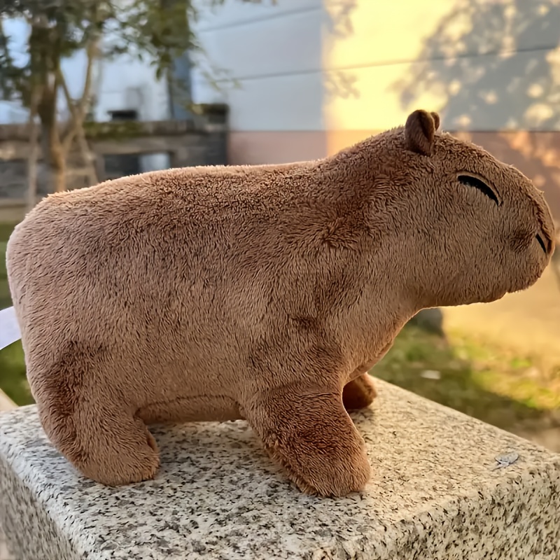 

1pc 8.8in/22cm Simulation Stuffed Animals Capybara Rodent Plush Toys, Cute Lifelike Capybara Plush Dolls Soft Animal Birthday Holiday Gifts