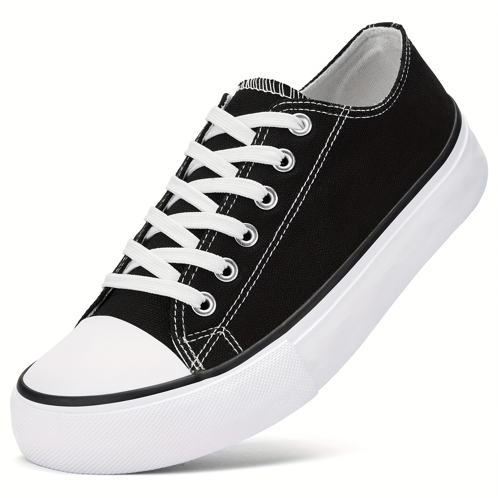 TEMU Women's Wide Last Fashionable Canvas Shoes | Unique Mango Toe Style | Breathable Inner Lining | Lightweight Campus Casual Shoes. Hot Selling In