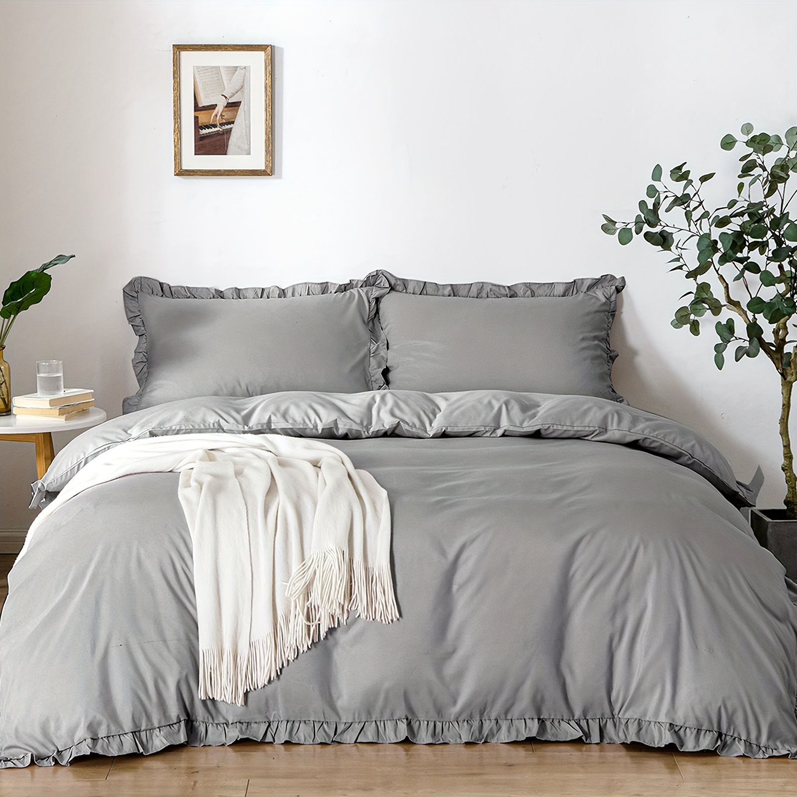 

Bed Linen 200x200 Microfiber 3pcs/bed Linen 200 X 200 Duvet Cover 2x80x80 Cm Pillowcases , For Double Bed ,