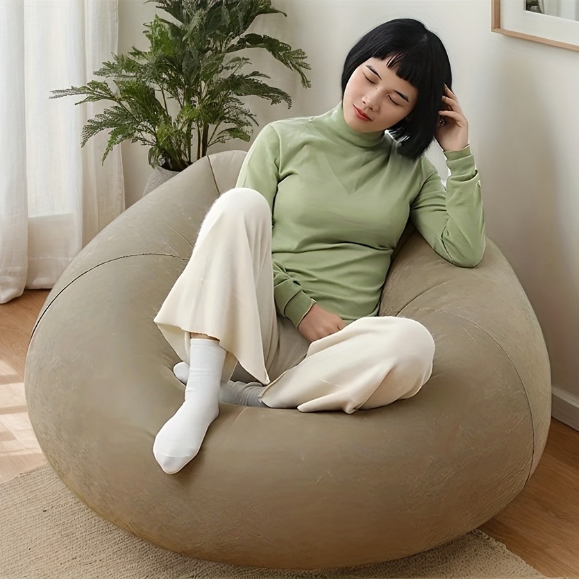 Image of Large Lazy Inflatable Sofa Chairs Pvc Lounger Seat Bean Bag Sofas Pouf Puff Couch Tatami Living Room Supply Outdoor Camping