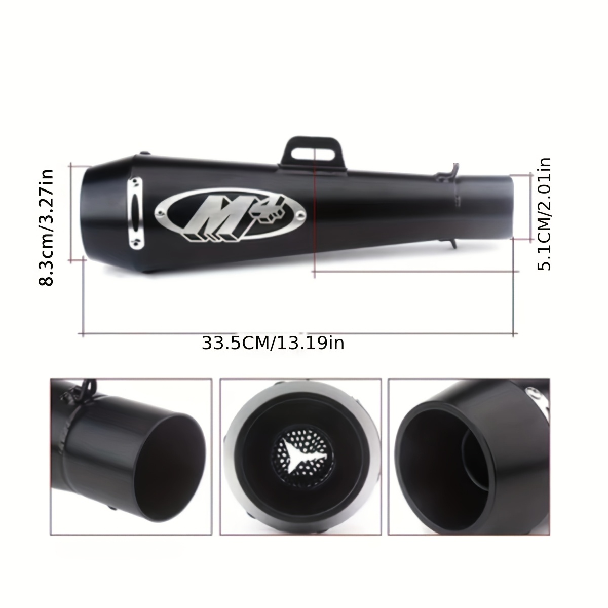 51mm stainless steel exhaust pipe for motorcycles fits most street touring models exhaust pipe motorcycle universal modified details 1
