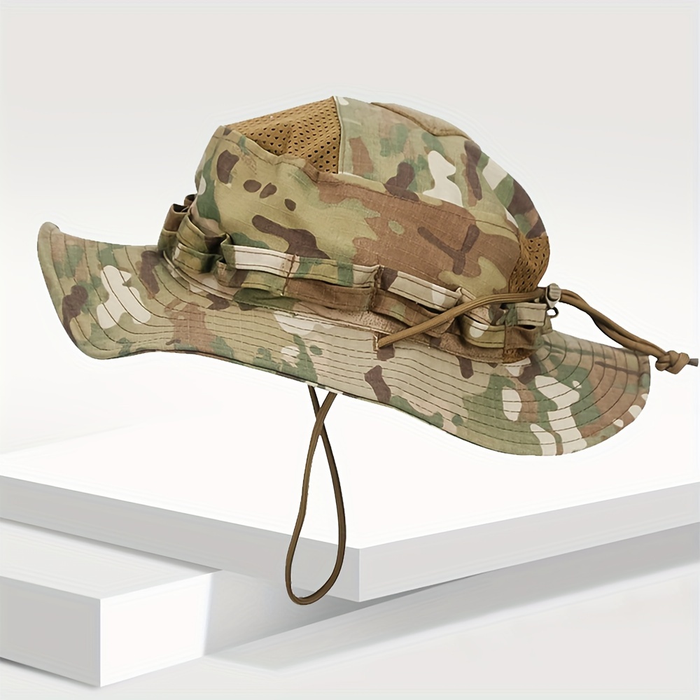 new camouflage boonie hat outdoor hiking fishing hunting camo bucket hat packable travel summer beach hat for women and men breathable   wide brimmed hat fishing accessory hiking gear sporty design durable construction   unisex hat travelers and     and campers