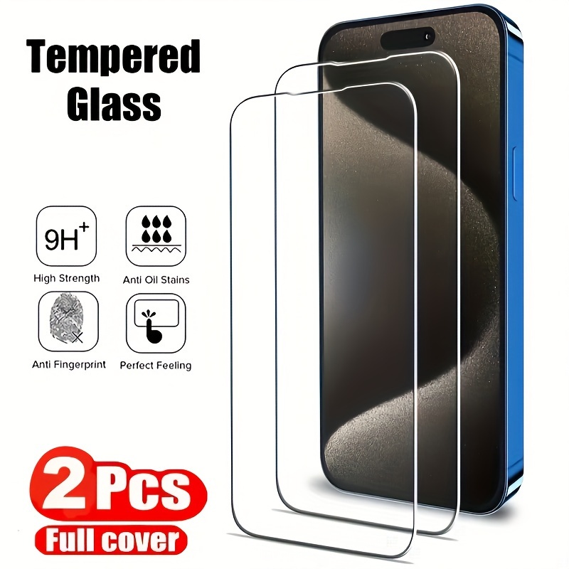 

2pcs Tempered Glass Screen Protector, Full Coverage Protection With Hd Clarity, Anti-scratch, , Case- For Pro Max/16 Pro/15 Pro Max/14 Pro/mini/13/12/11/xs Max/xr/xs/8 Plus/7/se, 11/12/13 Pro Max