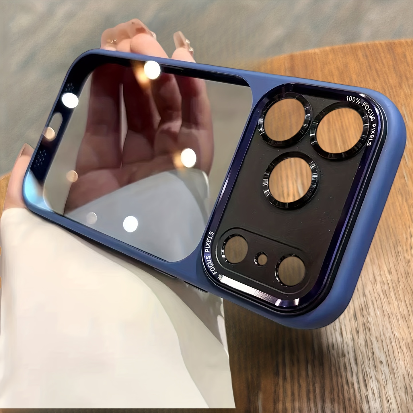 E-shop Handyhülle - Luxuriöse, hochwertige, durchscheinende Metall-Linsenrahmen Schutzhülle für iPhone 17 Pro 15 14 13 Pro 17 Air Handyhülle,