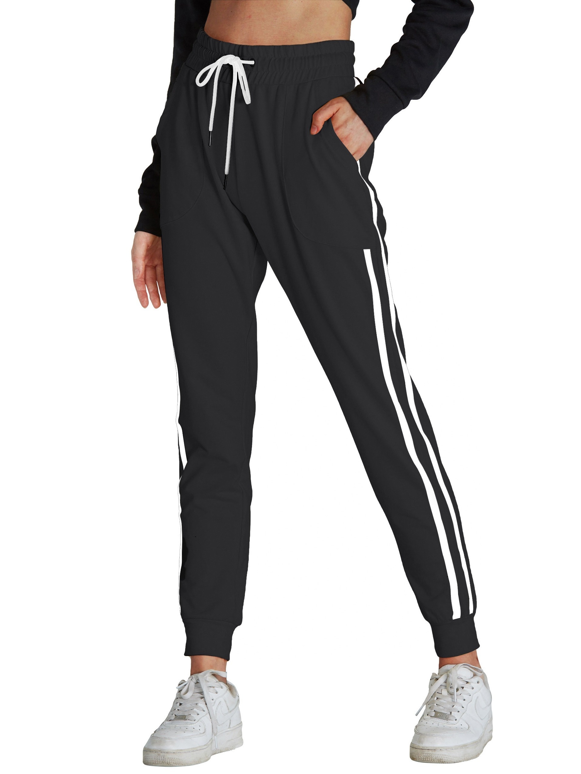 Pantalon De Jogging BALEAF Femme - Survêtement Hiver Taille Haute | Polyester/Élasthanne