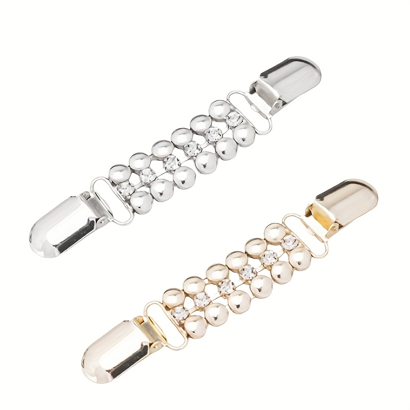 Diamond-Studded Claw Chain Clothing Buckle Duckbill Clip Shawl Brooch