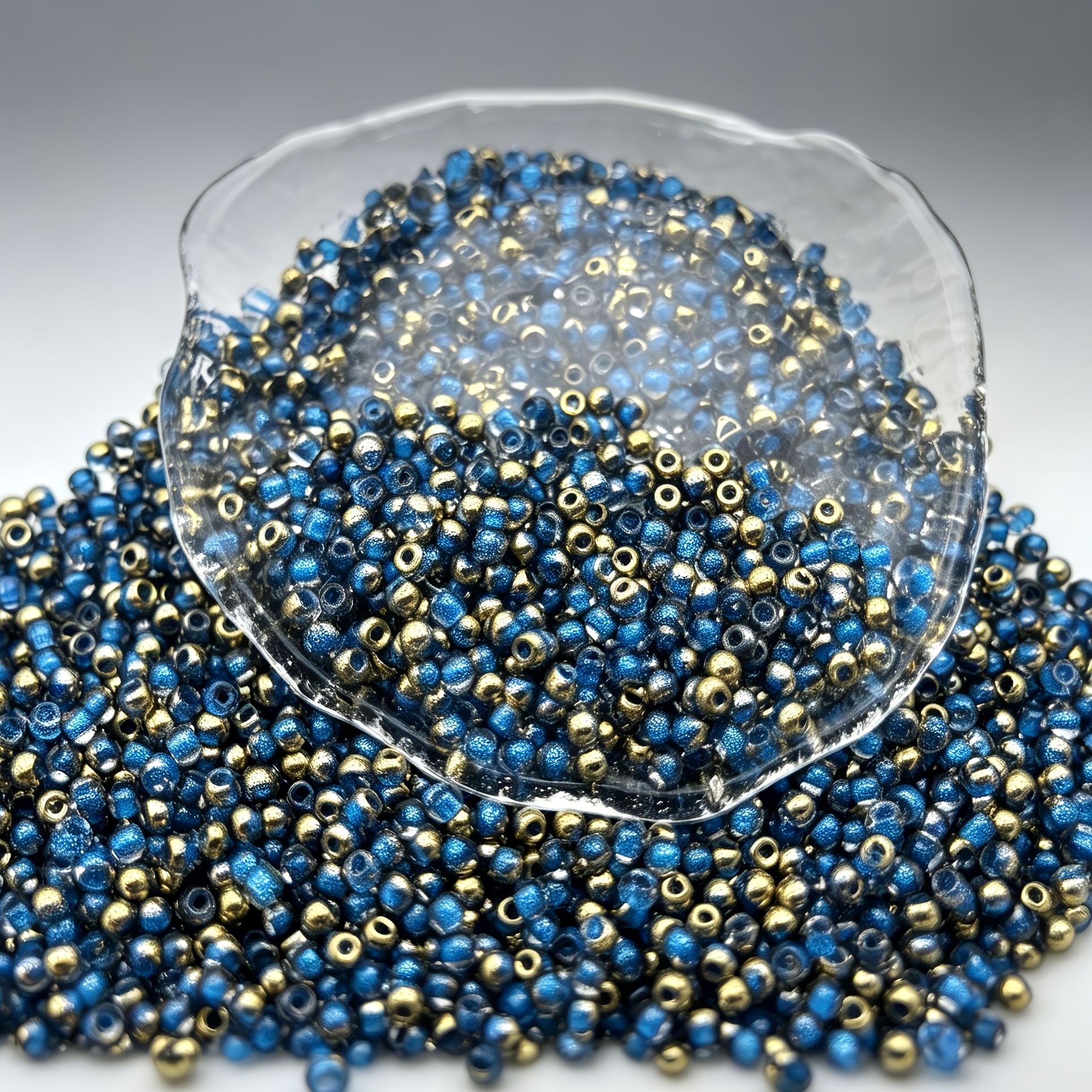 380pcs Half-Golden Artificial Jade Beads, Round Spacer Beads