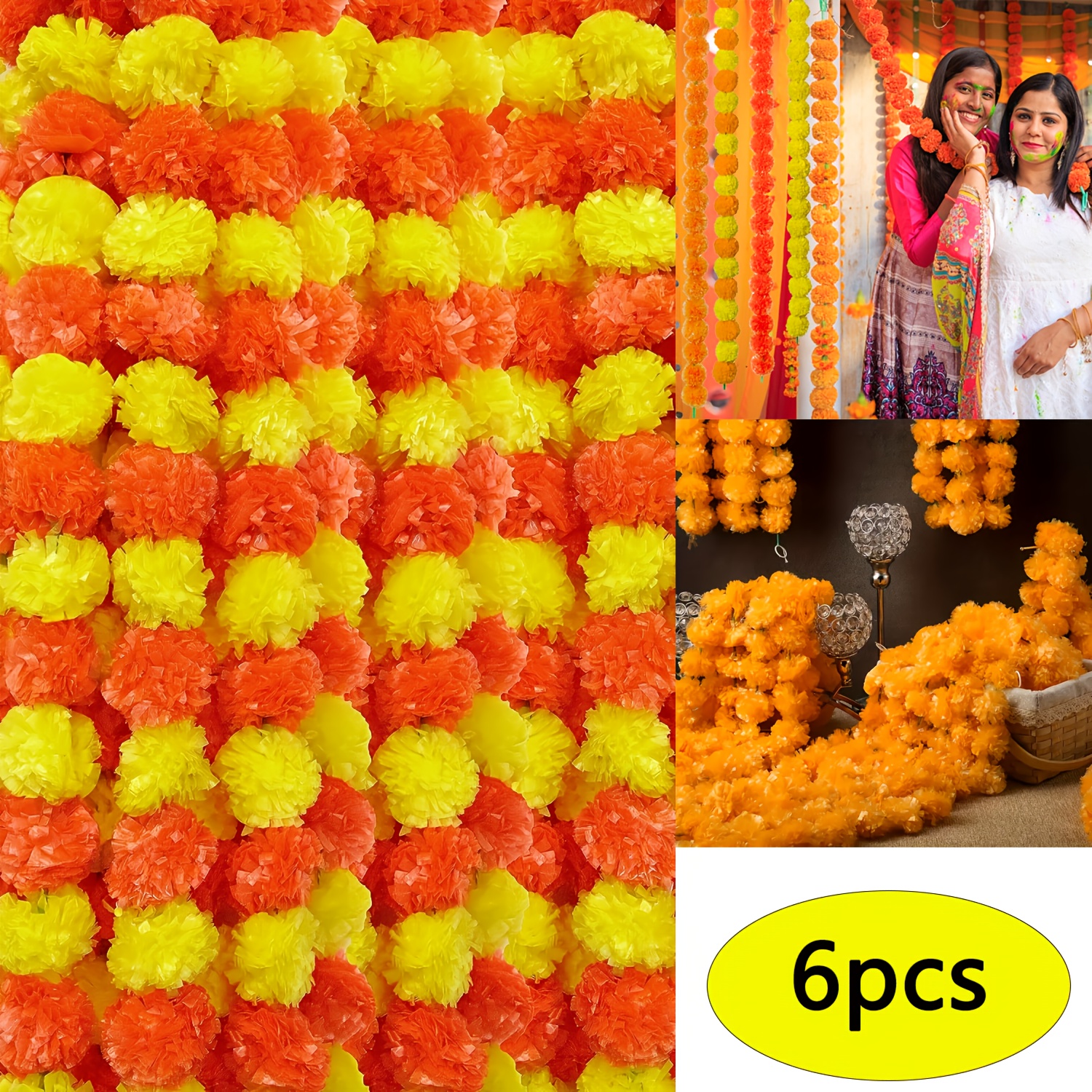 Indian Wedding Backdrop - Marigold Flower Curtain, Puja Decoration, Ganpati  Backdrop, Hindu Wedding Decor - Vibrant Yellow, Festive Decor from Dhgate  Other Event \u0026 Party Supplies - price 13.62, image size:1500x1500