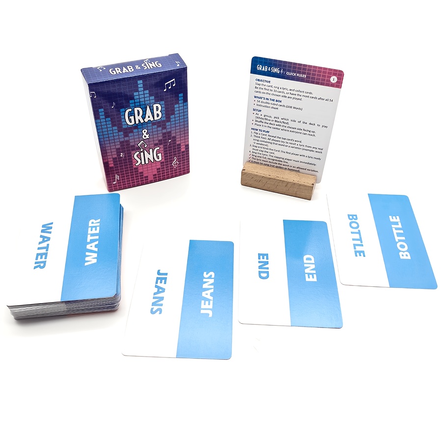 54 Double-Sided Singing and Interactive Game Cards