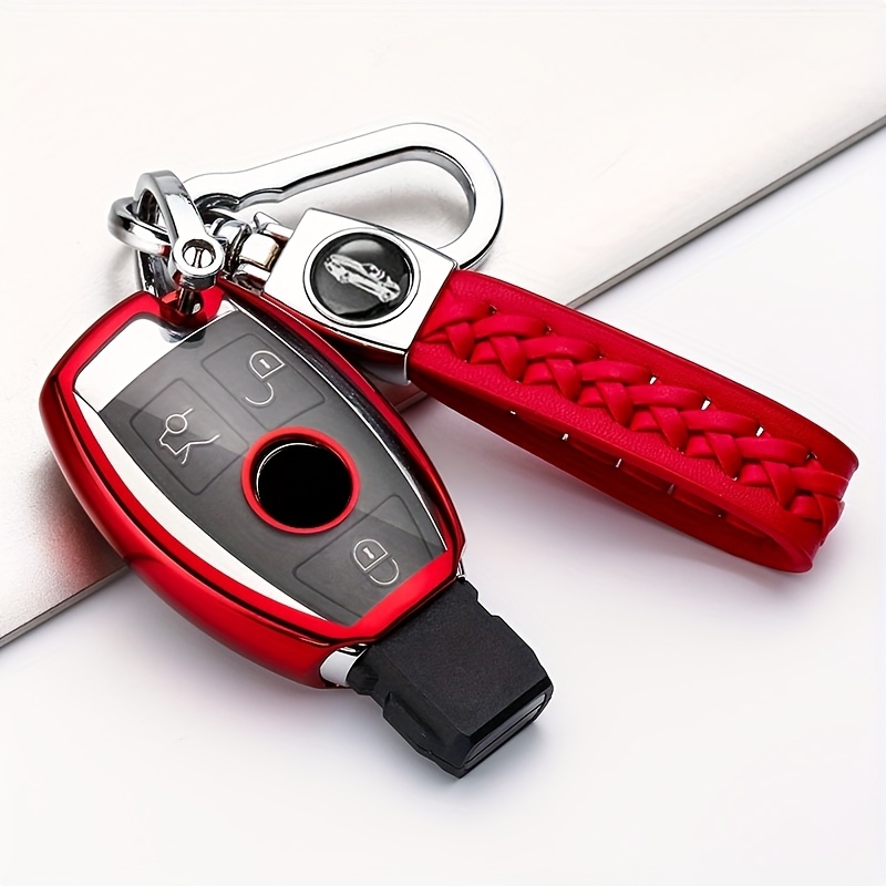 TEMU The Full-cover Protective For Car Keys Is Suitable For Mercedes-benz Models A, B, C, E, S, , , , , Glc, Cls, , W204, W205, W212, W463, And W176,