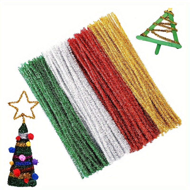 

300-pack Multifunctional Pipe Cleaners, Flexible Twist Ties, Craft Supplies, Cast Iron Material, Assorted Colors For Diy Art Projects