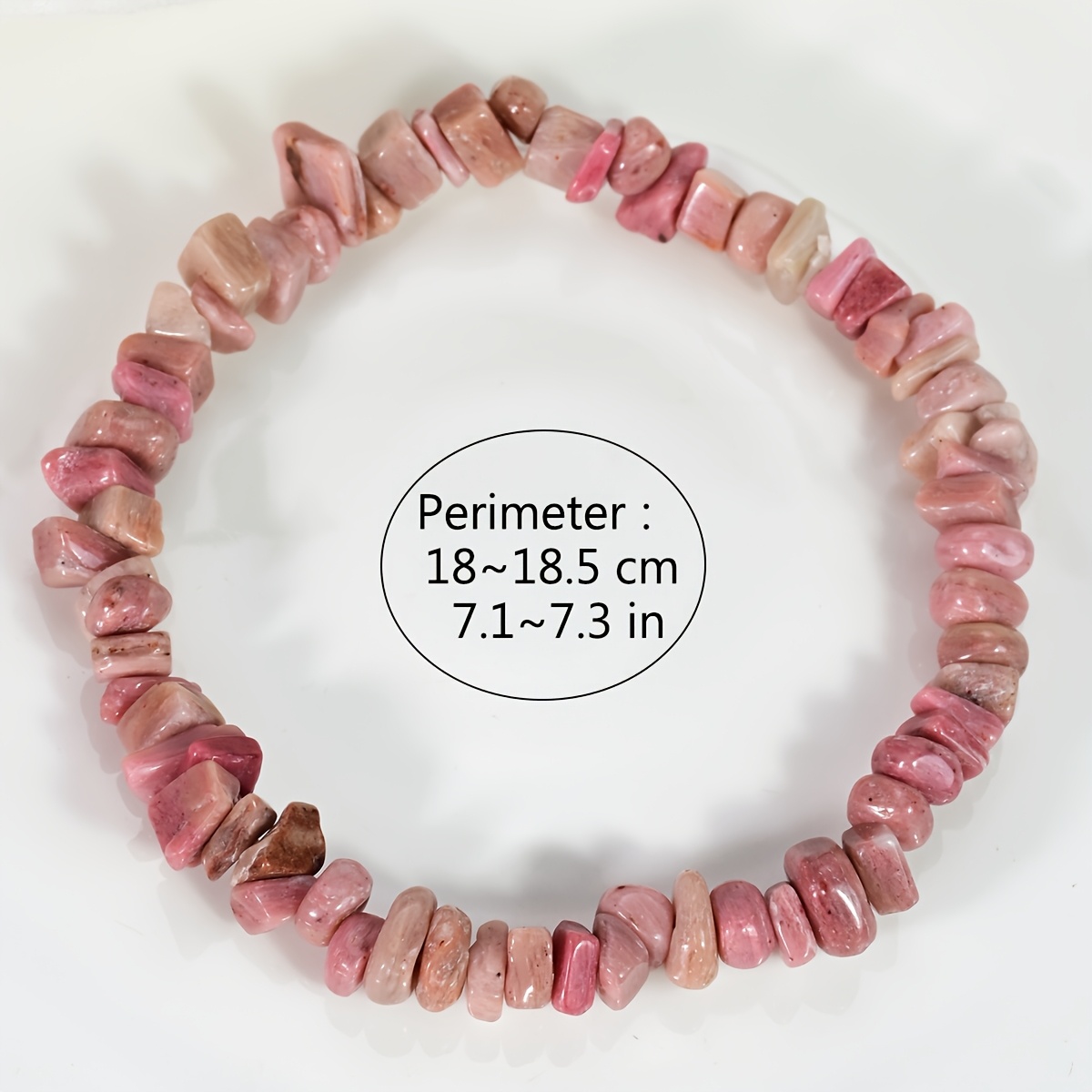 2pc Natural Rhodochrosite Bracelet Set, Handmade Gift