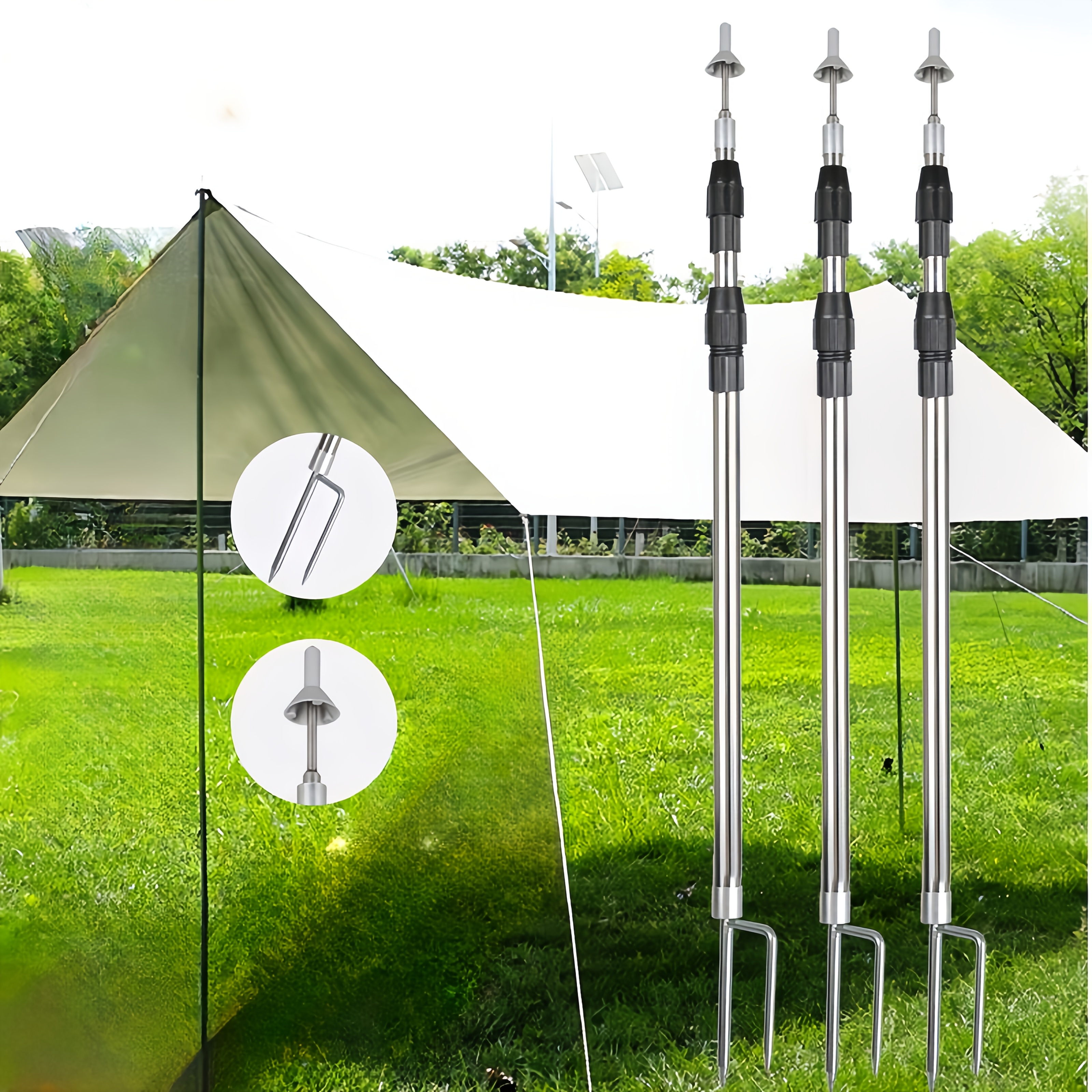 2 stck universal outdoor camping zeltstangen robuste - Temu Austria