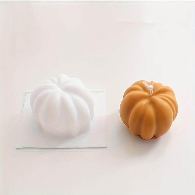 TEMU 1pc Festive Halloween Pumpkin Silicone Mold - Candle & Aromatherapy Making, Festive Pumpkin Design With Candle & Scented Oil, Festive Table