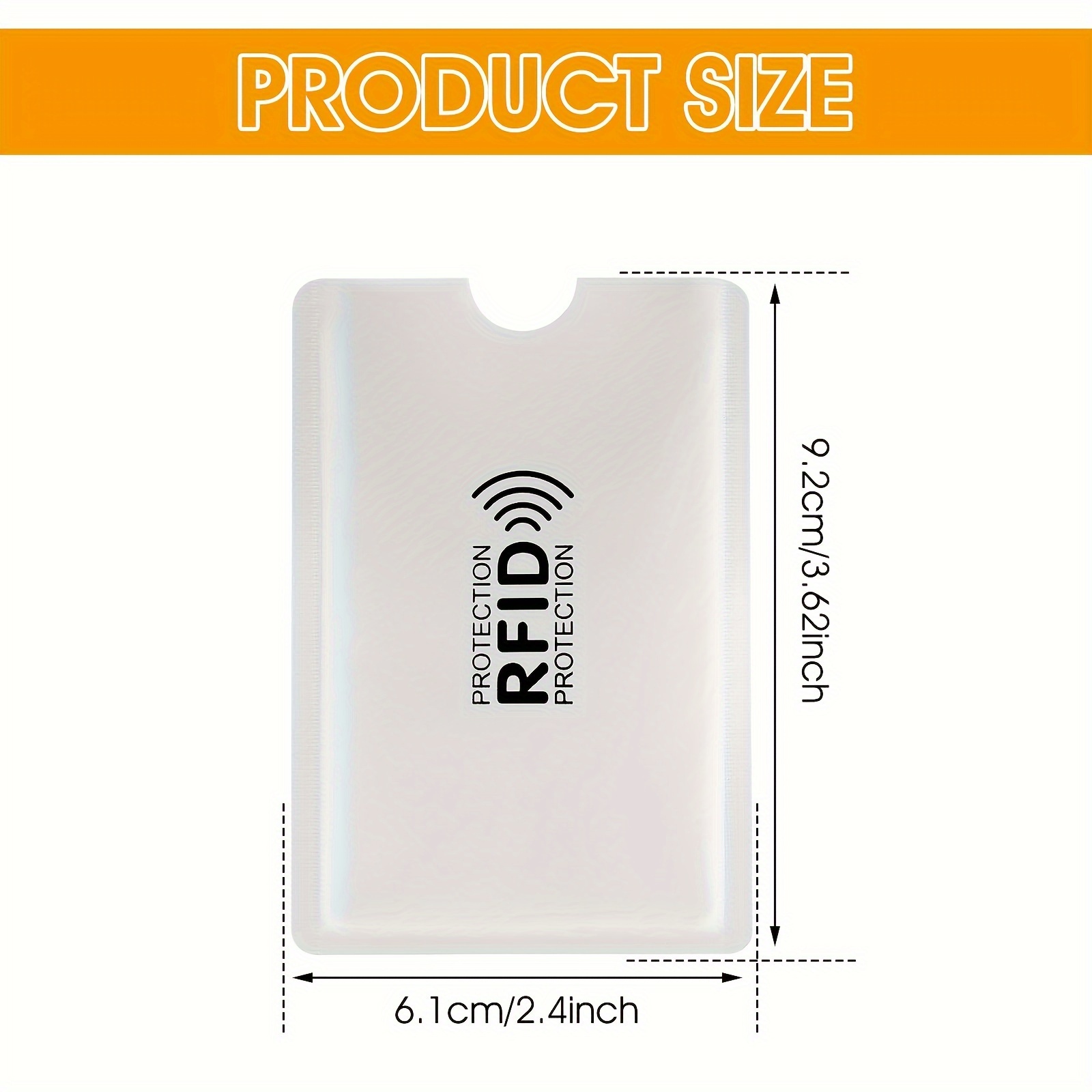 6-Pack RFID Blocking Card Sleeves, Aluminum Foil NFC Protection for Credit, ID, Bank Cards, Passport, No Electricity Needed, Desk & Drawer Organizers, Desk & Drawer Organizer for Home Storage