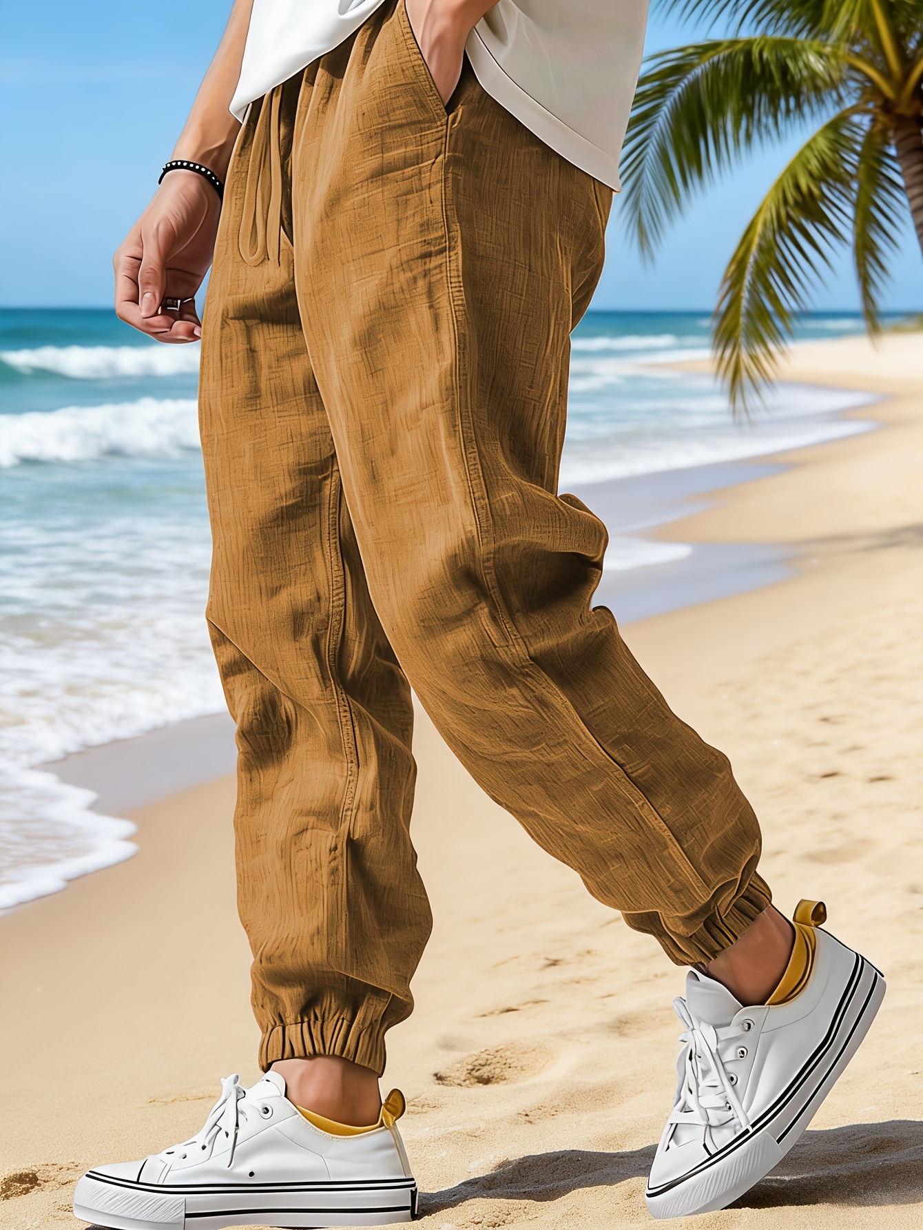 beach pants men sold on Temu United States