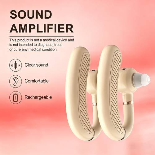 amplifier for adults frequency mode rechargeable amplifier noise reducing audio equipment with adjustable volume control for week good headphones and give them to family relatives to 2pcs 1pc