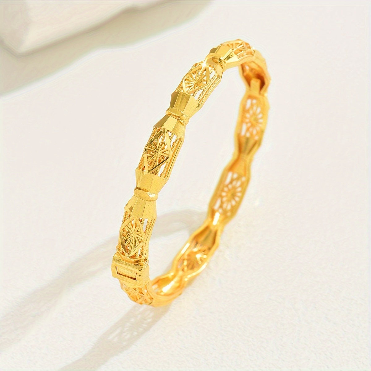 Bracelet Jonc Vintage Plaqué - Occasion, Style Classique