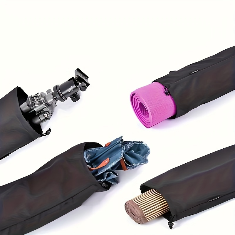 Extra Large High Quality Oxford Cloth Storage Bag with Long Strap for Outdoor Folding Chairs, Umbrellas, and Cool Seats - Black