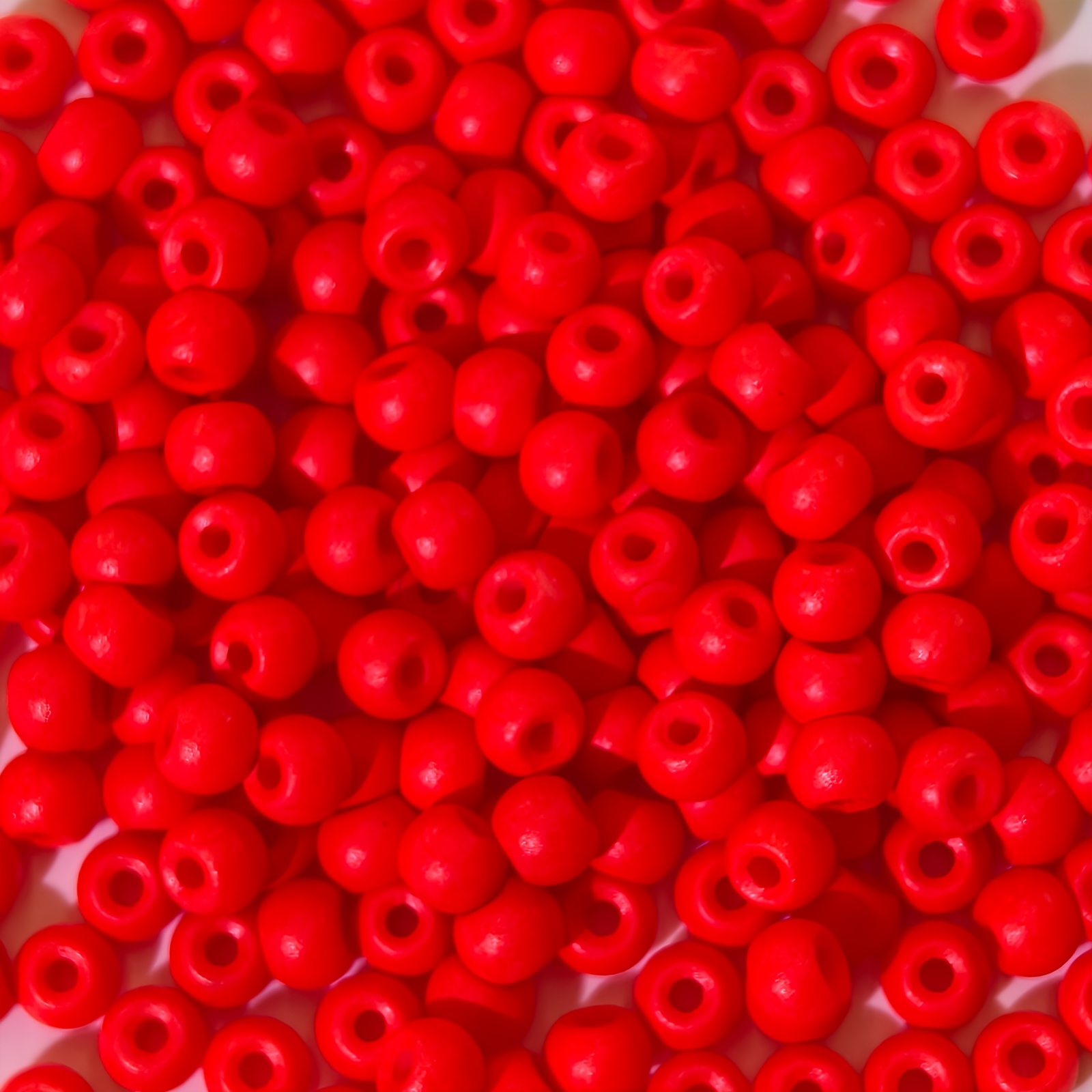25G Solid Color Enamel Glass Round Beads, 4Mm