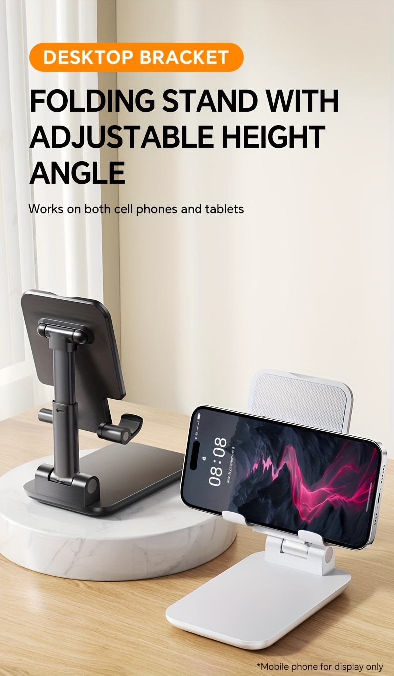 手机支架，稳固耐用，可调节高度，通用abs材料，移动支架，适用于所有型号的手机，多种颜色可选 商品详情 0