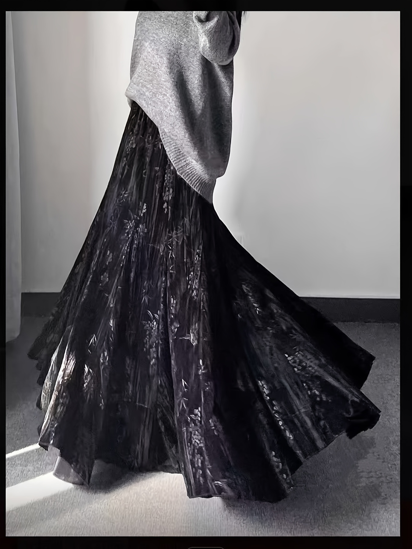 womens elegant velvet maxi skirt long flowy formal everyday Temu