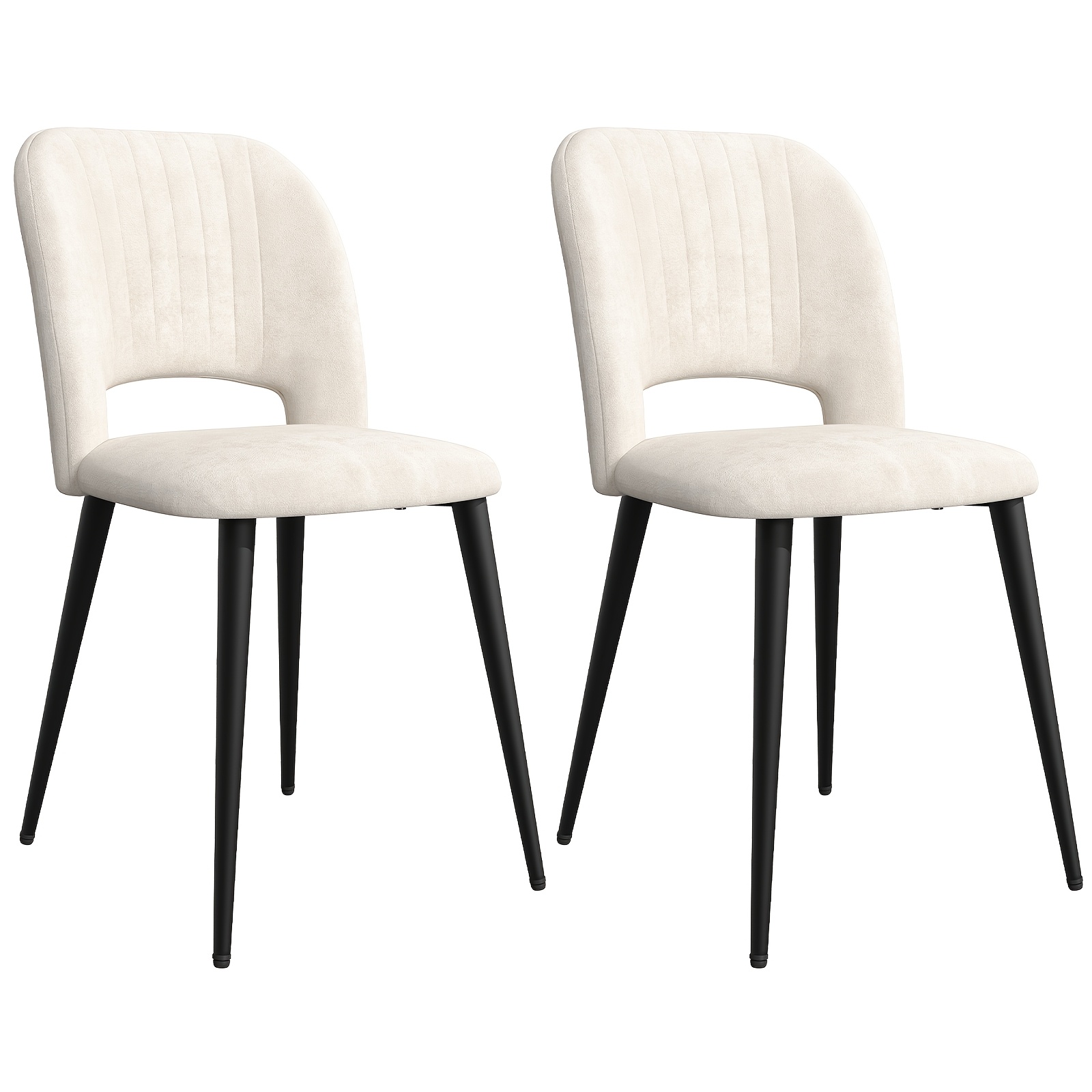 TEMU Set Of 2 Dining Room Chairs Living Room Chairs Kitchen Chairs Velvet Upholstered Chairs White