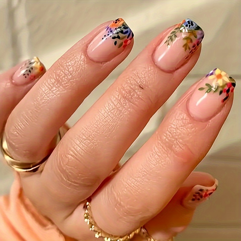 Outlets press on nails floral