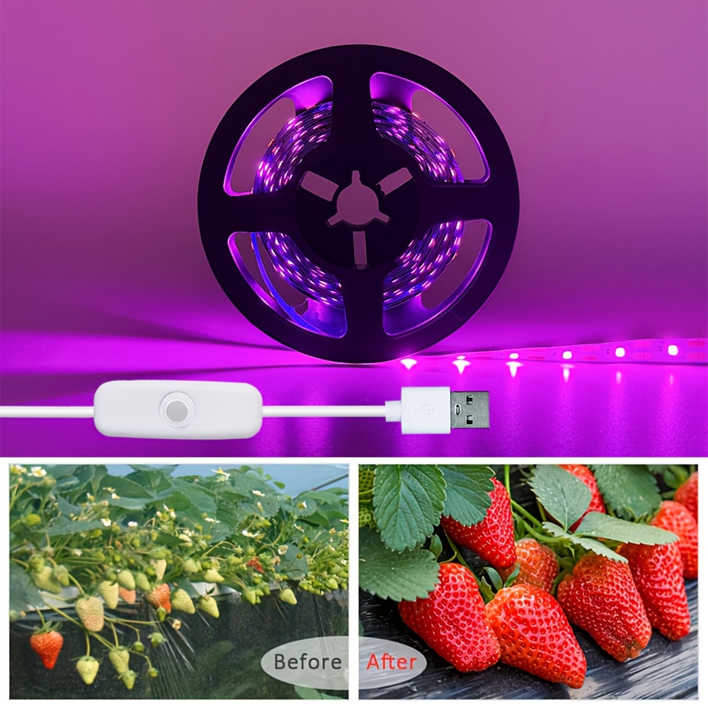 

1pc Usb Interface Plant Grow Led Light Strip, 5v Low Voltage Safe And And Plant , Suitable For Greenhouse, Hydroponic Plant Growing.